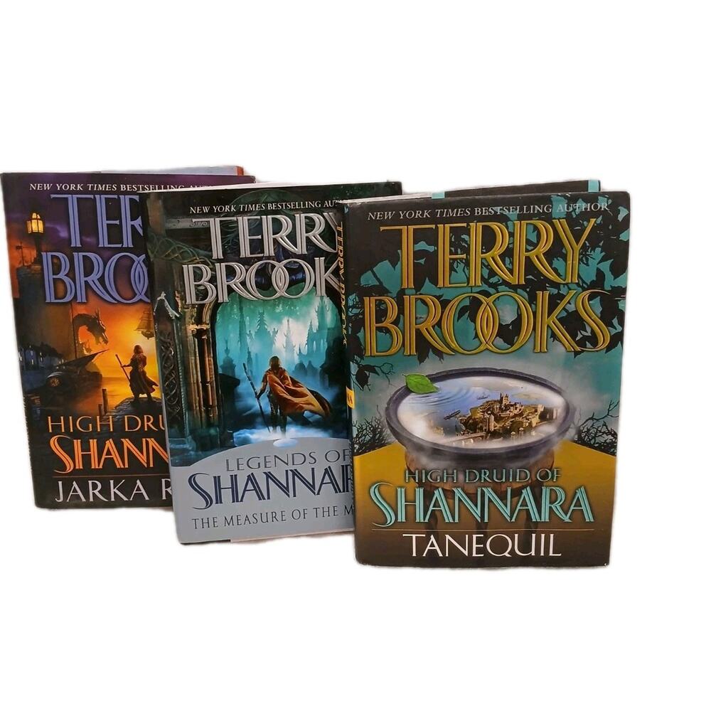 3 Books Terry Brooks Druid Shannara 1st Edition 2003 2004 Hardcover Dust Jacket